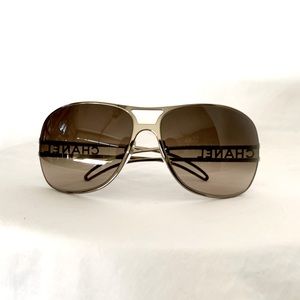 Gold-Framed CHANEL Aviator Sunglasses